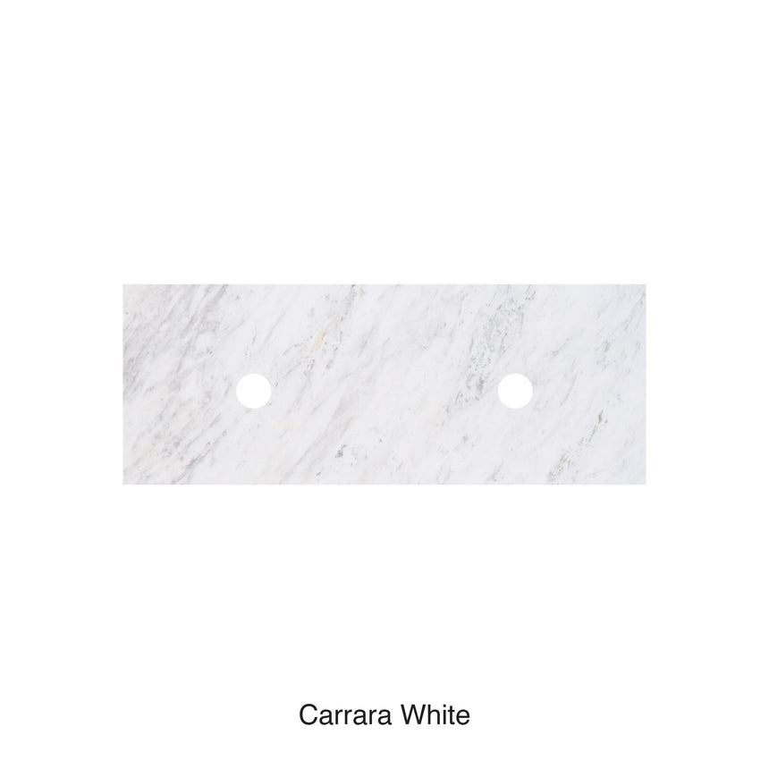 Carrara White Marble Semi Drill Top Under Counter Basin 1200mm