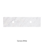 Carrara White Marble Semi Drill Top Under Counter Basin 1500mm