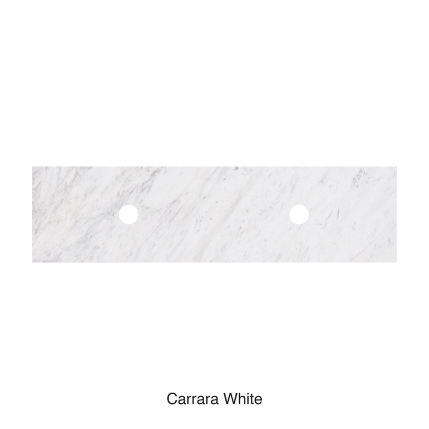 Carrara White Marble Semi Drill Top Under Counter Basin 1500mm