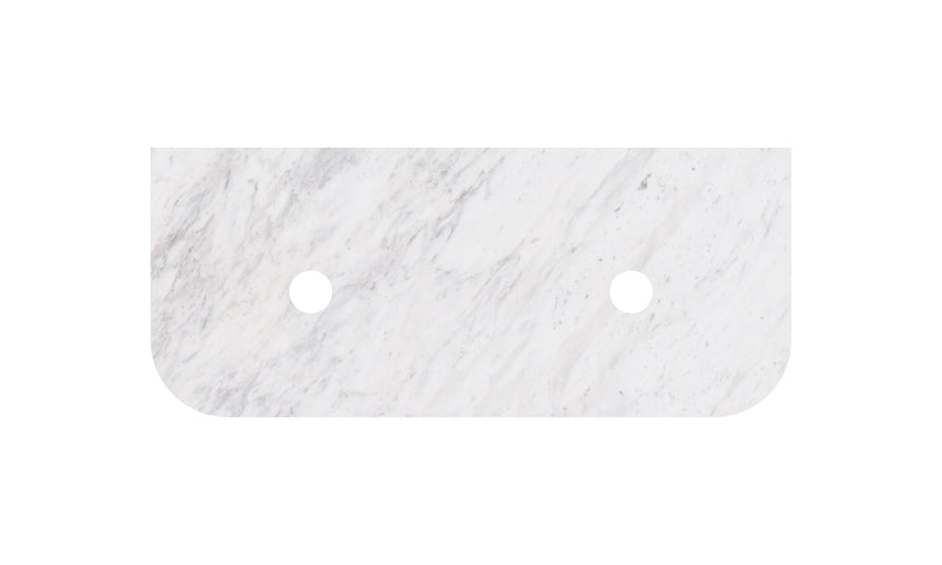 Carrara White Marble Curve Top 750mm