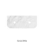 Carrara White Marble Curve Semi Drill Top Double Under Counter Basin 1500mm