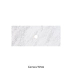 Carrara White Marble Semi Drill Top Under Counter Basin 600mm