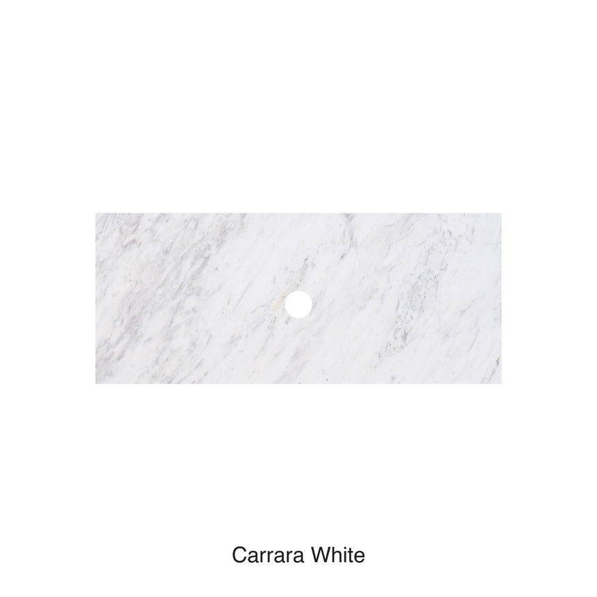Carrara White Marble Semi Drill Top Under Counter Basin 750mm