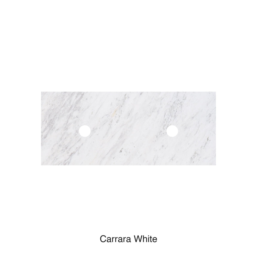 Carrara White Marble Semi Drill Top Under Counter Basin 900mm