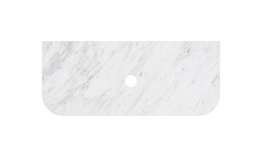 Carrara White Marble Curve Top 1500mm
