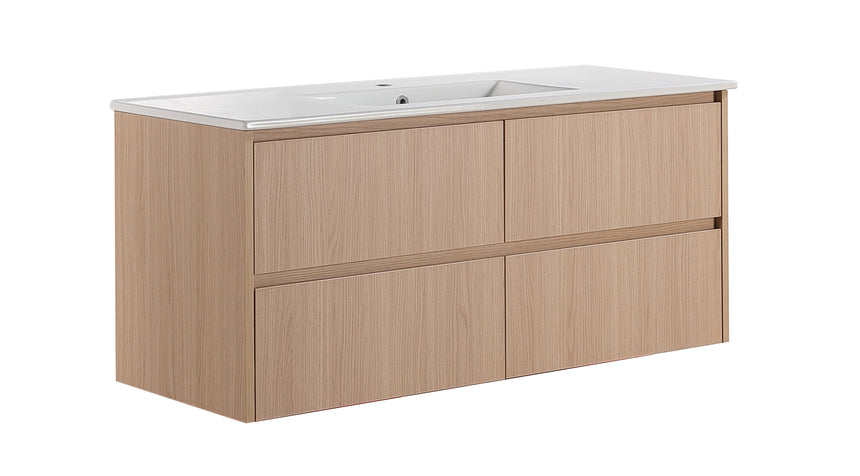 Gladstone Modern Wall Hung Vanity Sandy Oak