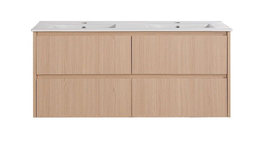 Gladstone Modern Wall Hung Vanity Sandy Oak