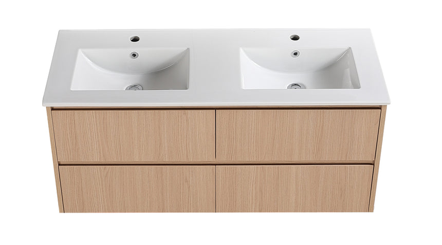 Gladstone Modern Wall Hung Vanity Sandy Oak