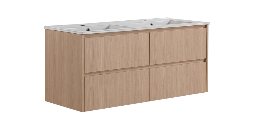 Gladstone Modern Wall Hung Vanity Sandy Oak