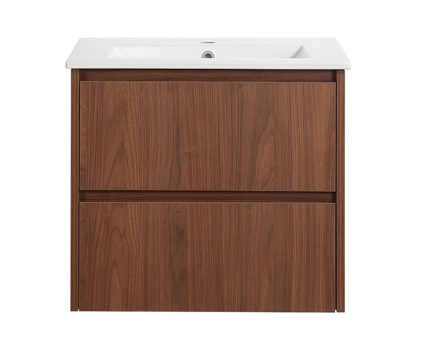 Gladstone Modern Wall Hung Vanity Mocha Oak