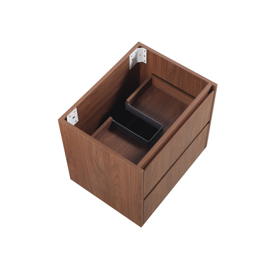 Gladstone Modern Wall Hung Vanity Mocha Oak