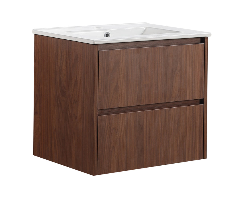 Gladstone Modern Wall Hung Vanity Mocha Oak