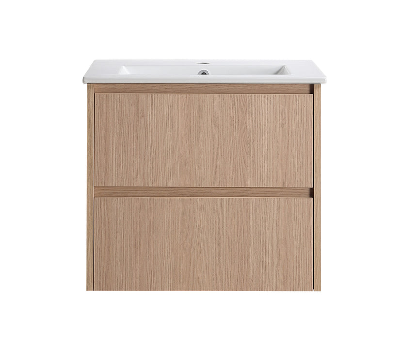 Gladstone Modern Wall Hung Vanity Sandy Oak