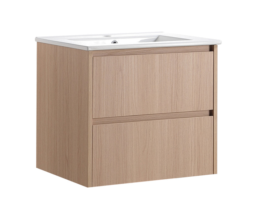 Gladstone Modern Wall Hung Vanity Sandy Oak