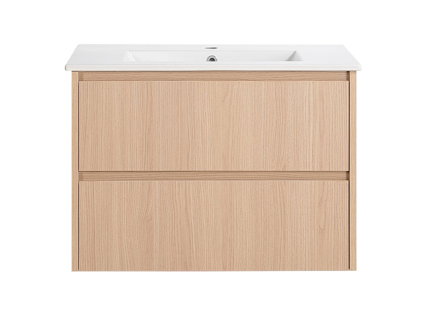 Gladstone Modern Wall Hung Vanity Sandy Oak