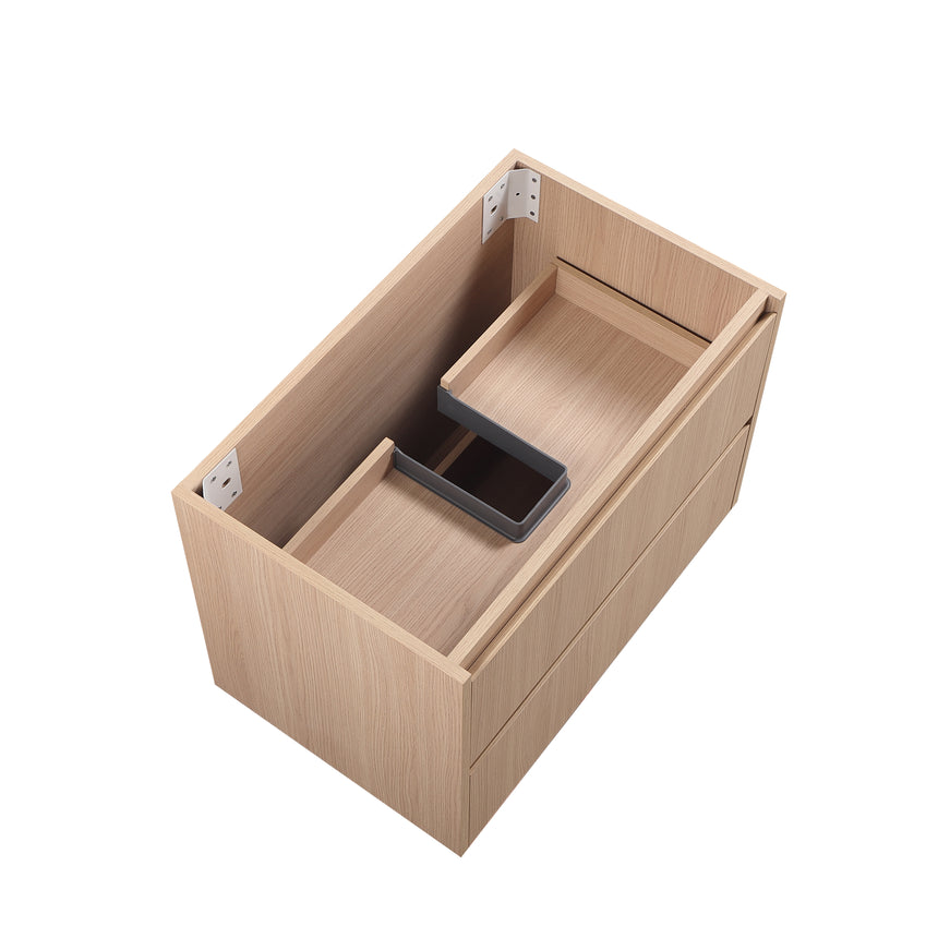 Gladstone Modern Wall Hung Vanity Sandy Oak
