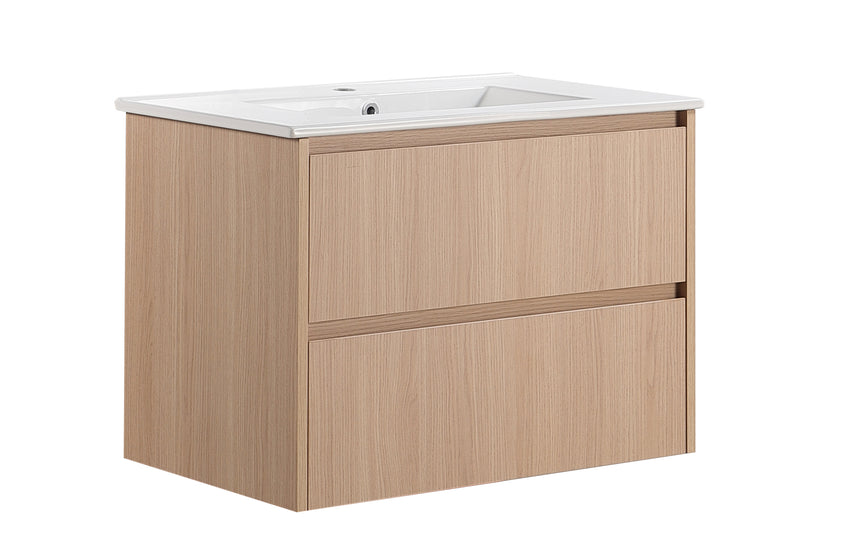 Gladstone Modern Wall Hung Vanity Sandy Oak