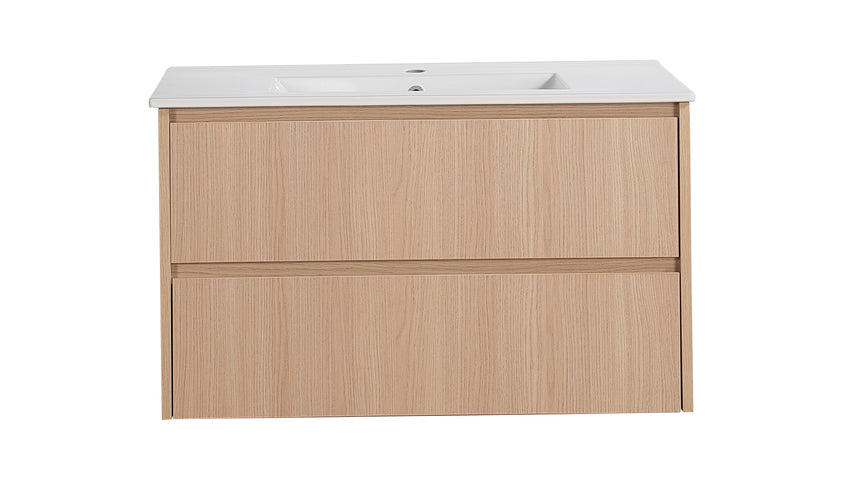 Gladstone Modern Wall Hung Vanity Sandy Oak