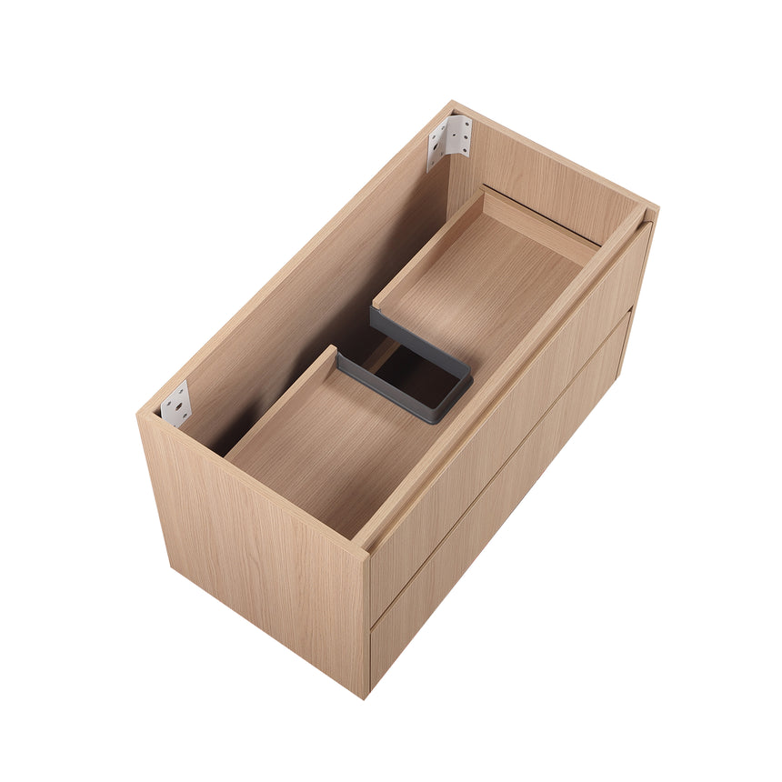 Gladstone Modern Wall Hung Vanity Sandy Oak