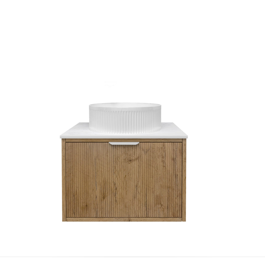 Kliff Fluted Wood Grain Cabinet Prime Oak