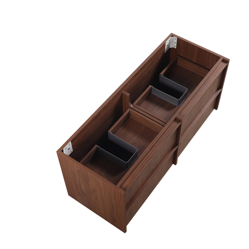 Ridgewood Modern Wall Hung Vanity Mocha Oak