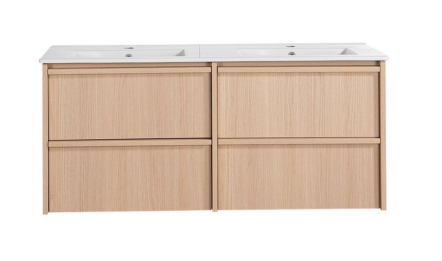 Ridgewood Modern Wall Hung Vanity Sandy Oak