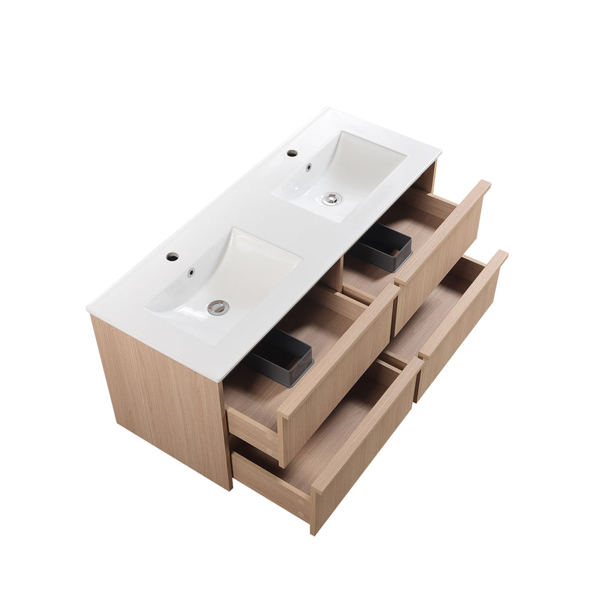 Ridgewood Modern Wall Hung Vanity Sandy Oak