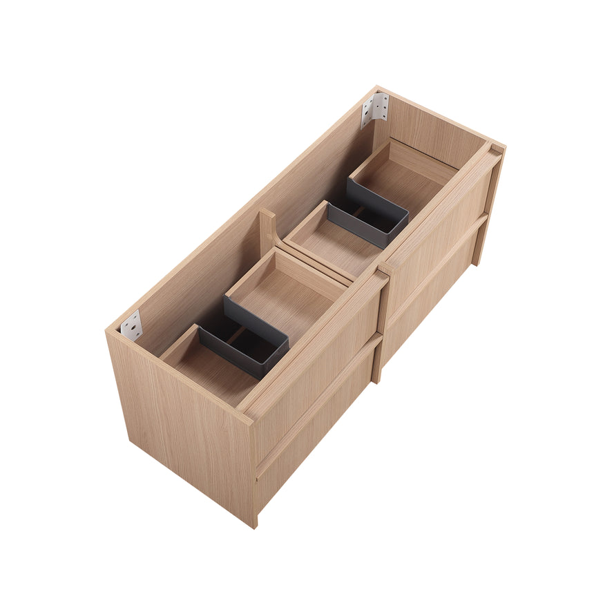 Ridgewood Modern Wall Hung Vanity Sandy Oak