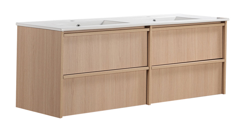 Ridgewood Modern Wall Hung Vanity Sandy Oak