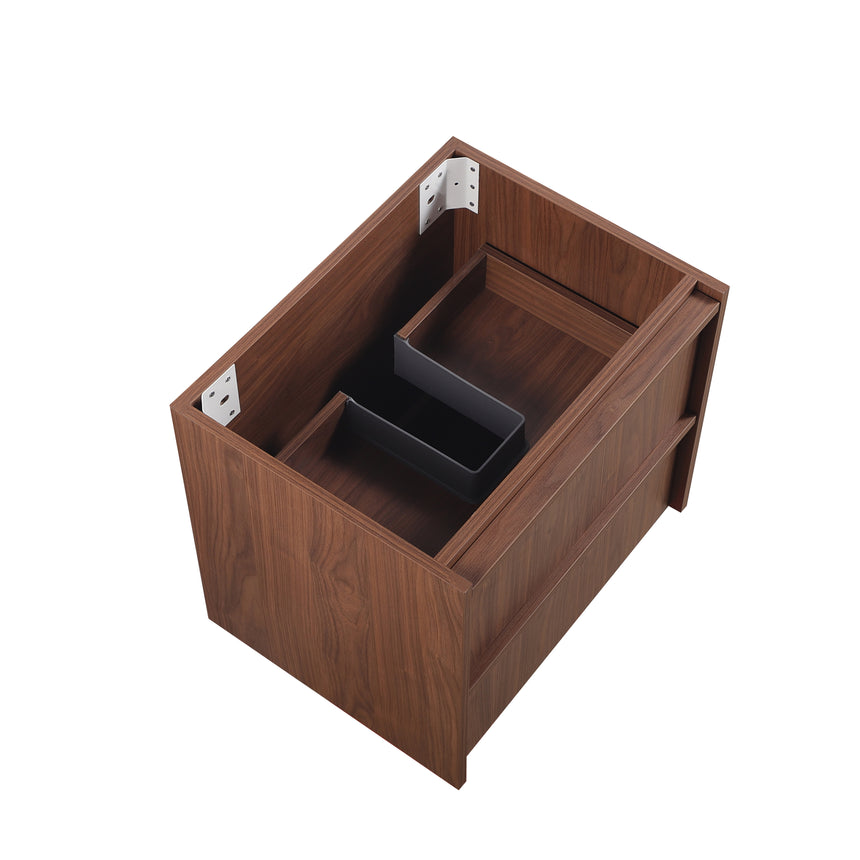 Ridgewood Modern Wall Hung Vanity Mocha Oak