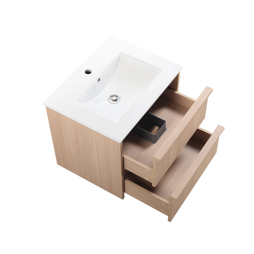 Ridgewood Modern Wall Hung Vanity Sandy Oak