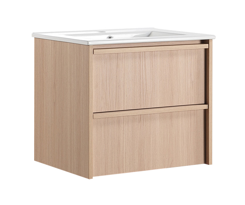 Ridgewood Modern Wall Hung Vanity Sandy Oak