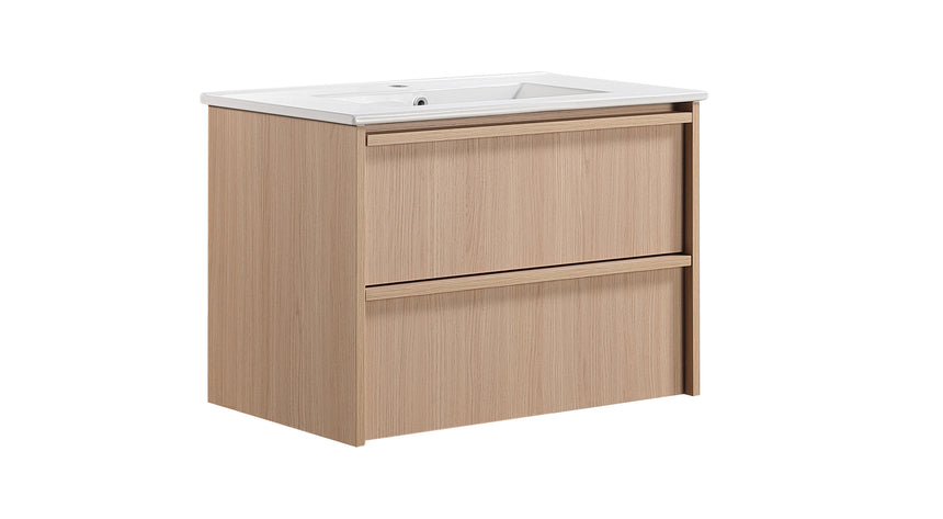 Ridgewood Modern Wall Hung Vanity Sandy Oak