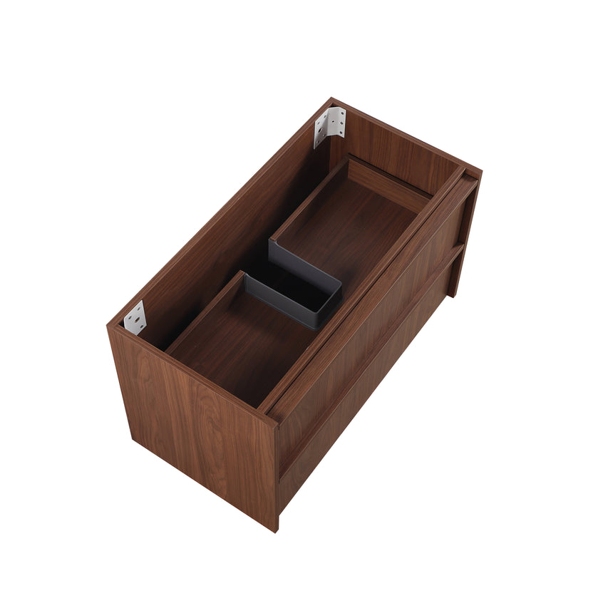 Ridgewood Modern Wall Hung Vanity Mocha Oak
