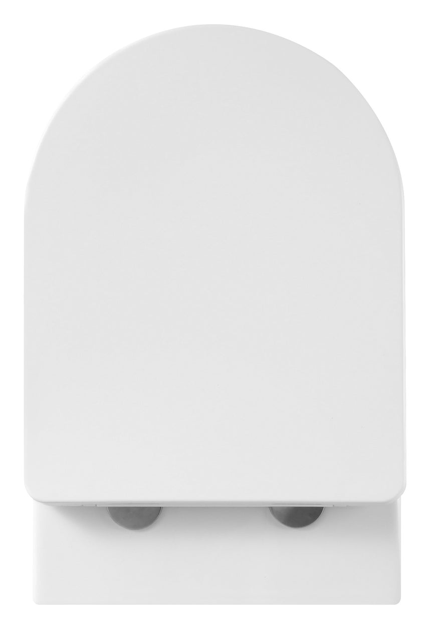 Lukka Procida rear view of Procida floor-standing toilet pan in white porcelain by Tilemall