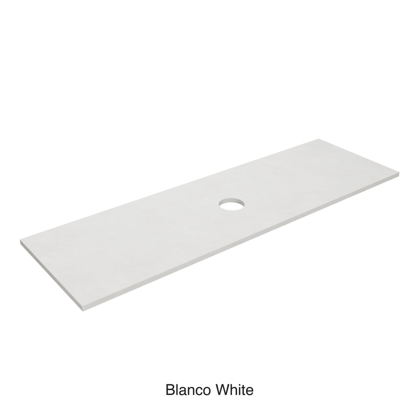 Blanco White Zero Silica Engineer Stone Under Counter Basin 1500mm