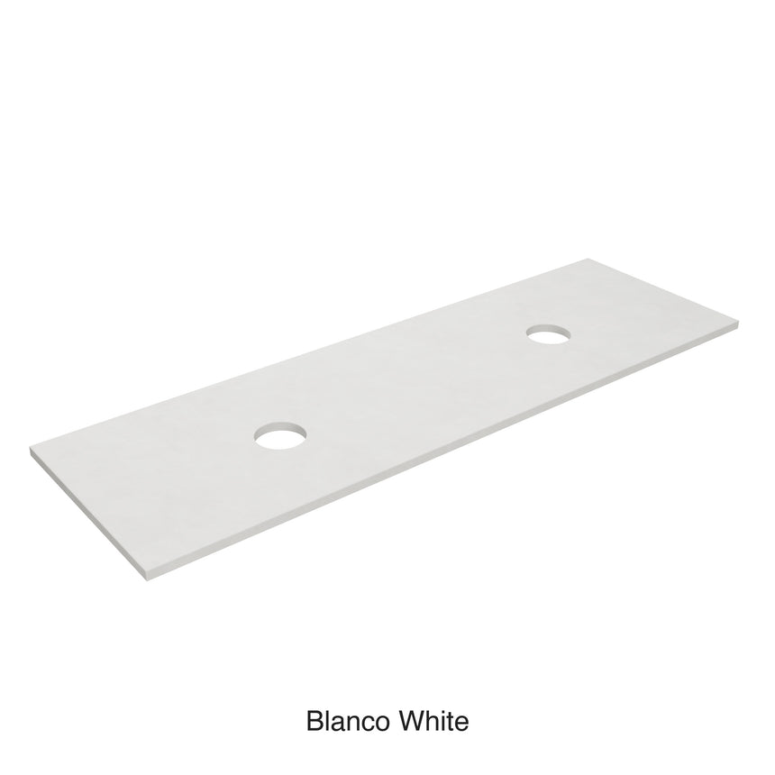 Blanco White Zero Silica Engineer Stone Double Under Counter Basin 1500mm