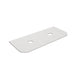 Solid Surface Plain Slab Curve Double Under Counter Basin- Matte White 1500mm