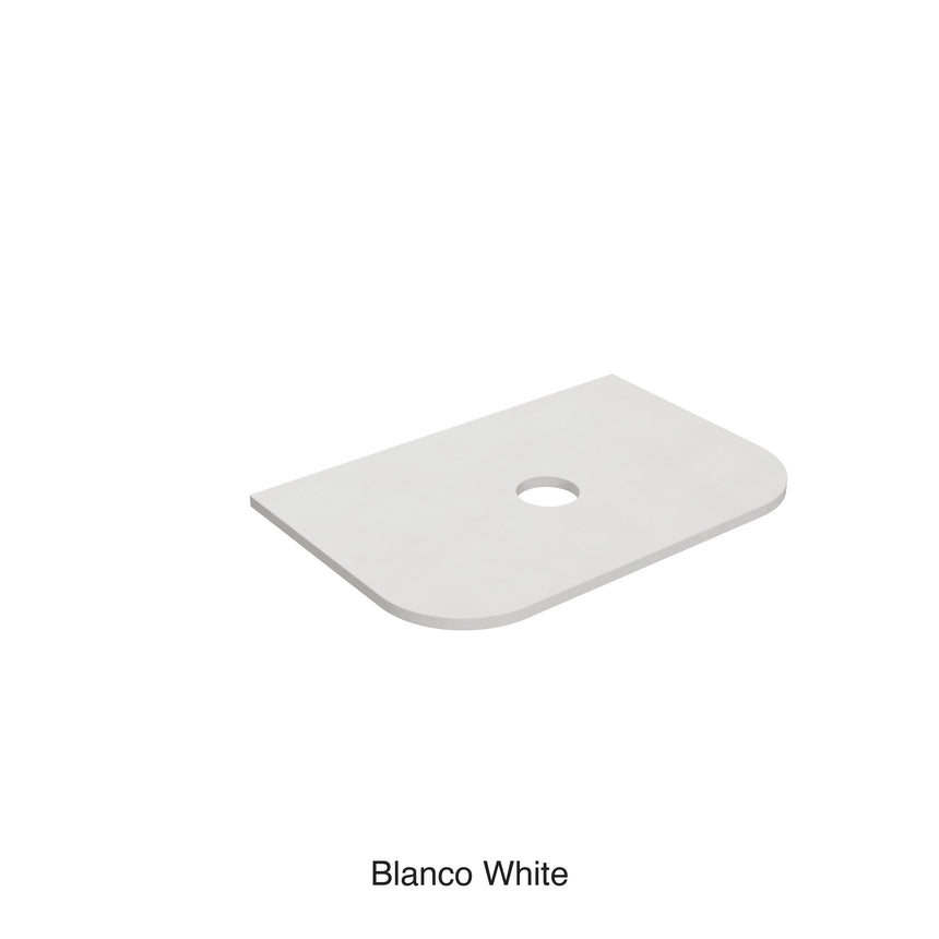 Blanco White Zero Silica Engineer Stone Curve Under Counter Basin 750mm