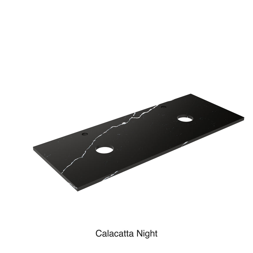 Calacatta Night Zero Silica Engineer Stone Double Under Counter Basin 1200mm