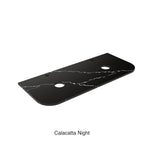 Calacatta Night Zero Silica Engineer Stone Curve Double Under Counter Basin 1200mm