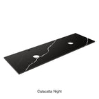 Calacatta Night Zero Silica Engineer Stone Double Under Counter Basin 1500mm