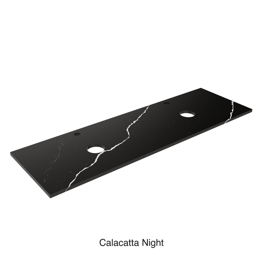 Calacatta Night Zero Silica Engineer Stone Double Under Counter Basin 1500mm