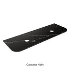 Calacatta Night Zero Silica Engineer Stone Curve Double Under Counter Basin 1500mm