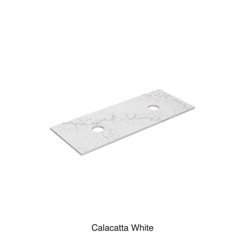 Calacatta White Zero Silica Engineer Stone Double Under Counter Basin 1200mm