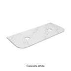 Calacatta White Zero Silica Engineer Stone Curve Double Under Counter Basin 1200mm