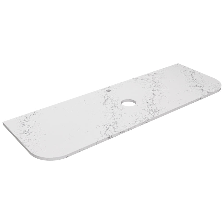 Calacatta White Zero Silica Engineer Stone Curve 1200mm