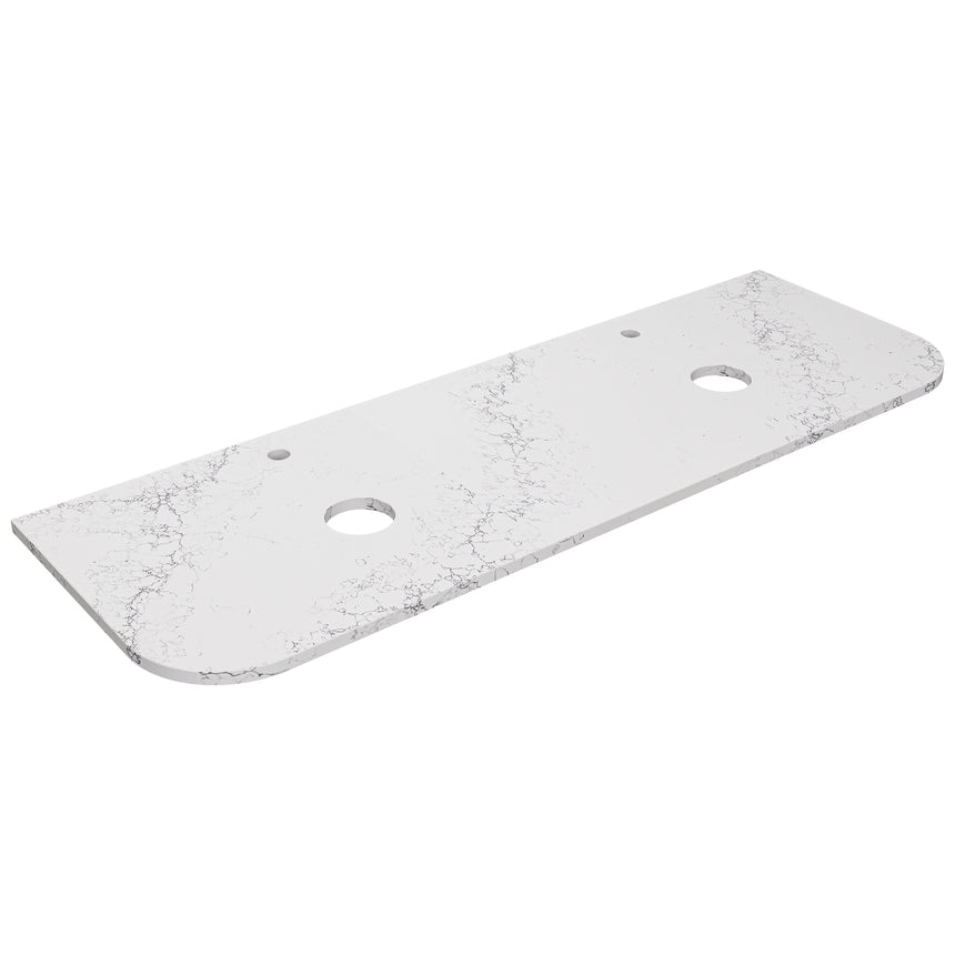 Calacatta White Zero Silica Engineer Stone Curve 1500mm