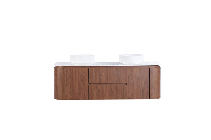 Ravello Wall Hung Vanity Mocha Oak