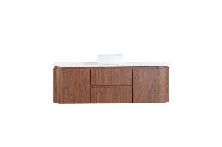 Ravello Wall Hung Vanity Mocha Oak